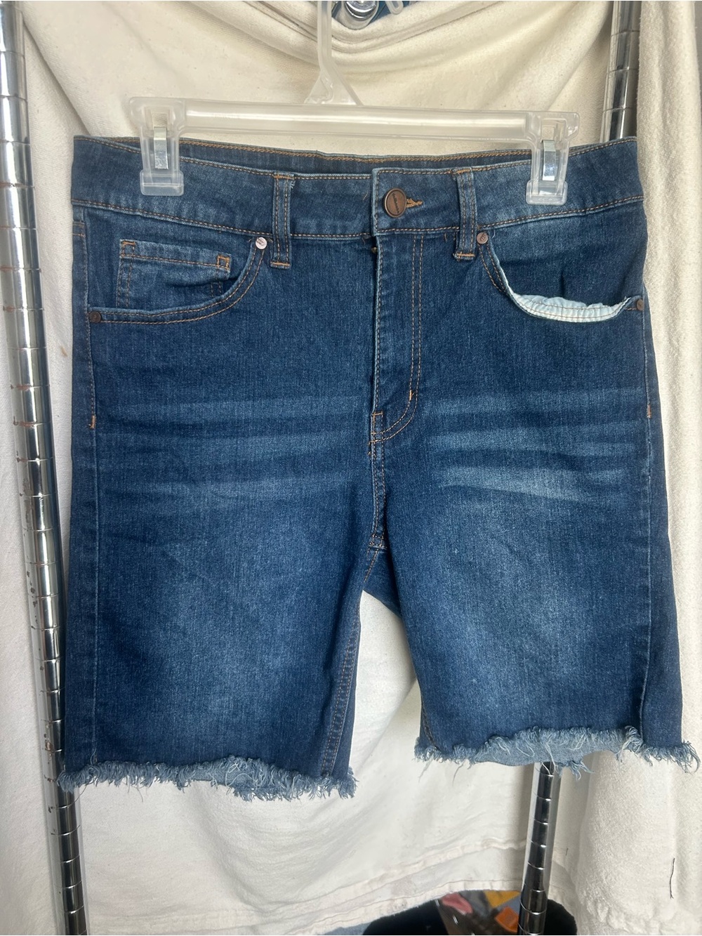 Dollhouse Dark Blue Denim Bermuda Shorts